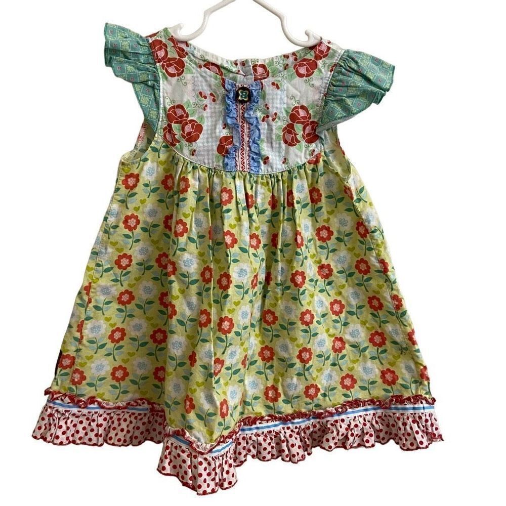 Platinum Matilda Jane Green Floral Flutter Dress Limited Edition Size 2
